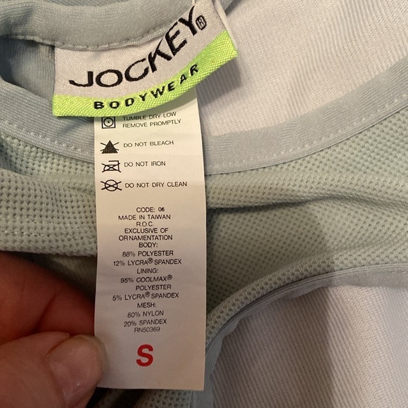 NWT Jockey Activewear Sports Bra Cool Max Icicle Blue Small - Picture 9 of 9
